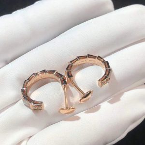 Bông Tai BVLGari Serpenti Vipper Đá Quý Kim Cương Vàng Hồng 18K Chế Tác (2)