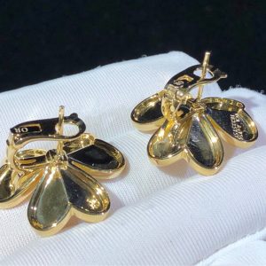 Bông Tai Van Cleef & Arpels Frivole Tuỳ Chỉnh Kim Cương Thiên Nhiên Vàng 18K (2)