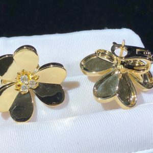 Bông Tai Van Cleef & Arpels Frivole Tuỳ Chỉnh Kim Cương Thiên Nhiên Vàng 18K (2)