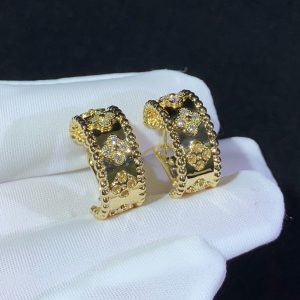 Bông Tai Van Cleef & Arpels Perlee Clovers Chế Tác Kim Cương Thiên Nhiên Vàng 18K (2)