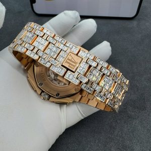 Đồng Hồ Audemars Piguet Chế Tác Vàng Nguyên Khối 18K Kim Cương Baguette 41mm (1)