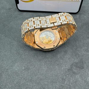 Đồng Hồ Audemars Piguet Chế Tác Vàng Nguyên Khối 18K Kim Cương Baguette 41mm (1)