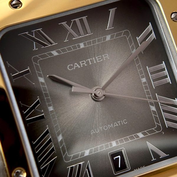 Đồng Hồ Cartier Santos CRW2SA0030 Demi Vàng Mặt Xám BV Factory (1)