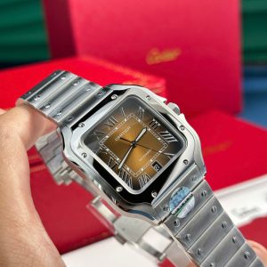 Đồng Hồ Cartier Santos WSSA0064 Mặt Nâu BV Factory 39 (2)