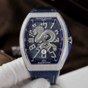 Đồng Hồ Franck Muller V45 Rồng Xanh Đính Đá Nhà Máy ABF 45mm (5)