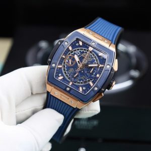 Đồng Hồ Hublot Spirit Of Big Bang Chế Tác Viền Gốm Xanh BBF Factory 42mm (1)