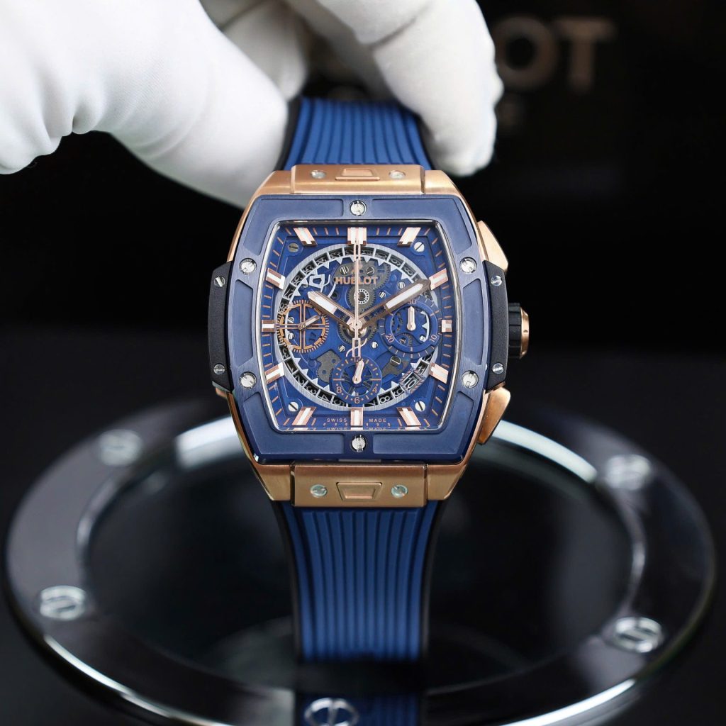 Đồng Hồ Hublot Spirit Of Big Bang Chế Tác Viền Gốm Xanh BBF Factory 42mm (2)