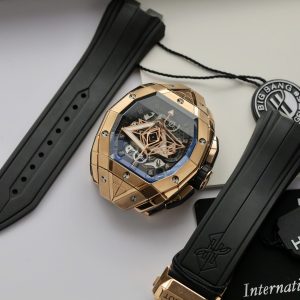 Đồng Hồ Hublot Spirit Of Big Bang Sang Bleu King Gold Replica 11 Màu Đen 42 (2)