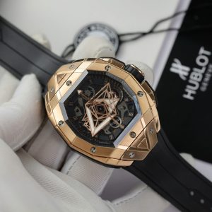 Đồng Hồ Hublot Spirit Of Big Bang Sang Bleu King Gold Replica 11 Màu Đen 42 (2)