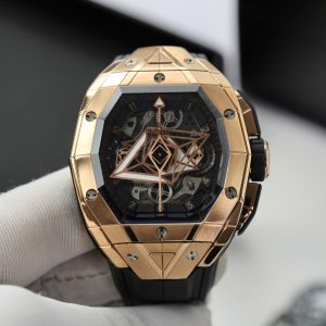 Đồng Hồ Hublot Spirit Of Big Bang Sang Bleu King Gold Replica 11 Màu Đen 42 (2)