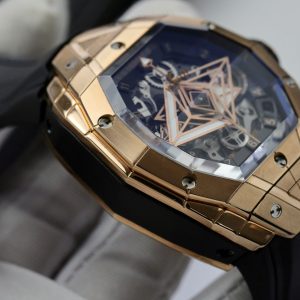 Đồng Hồ Hublot Spirit Of Big Bang Sang Bleu King Gold Replica 11 Màu Đen 42 (2)