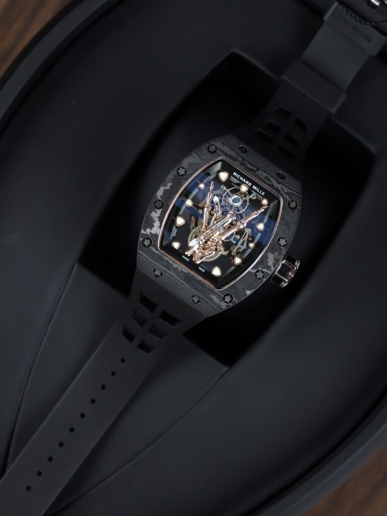 Đồng Hồ Richard Mille Fake Cao Cấp RM66 Máy Cơ Vỏ Carbon 43mm (9)