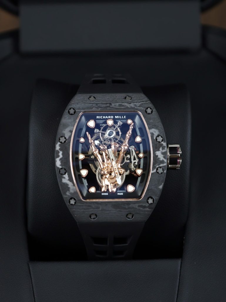 Đồng Hồ Richard Mille Fake Cao Cấp RM66 Máy Cơ Vỏ Carbon 43mm (9)