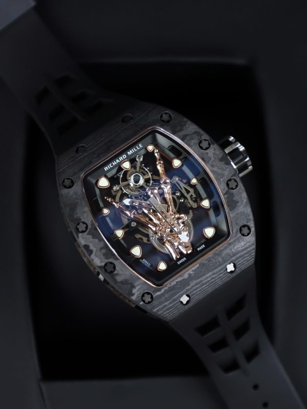 Đồng Hồ Richard Mille Fake Cao Cấp RM66 Máy Cơ Vỏ Carbon 43mm (9)