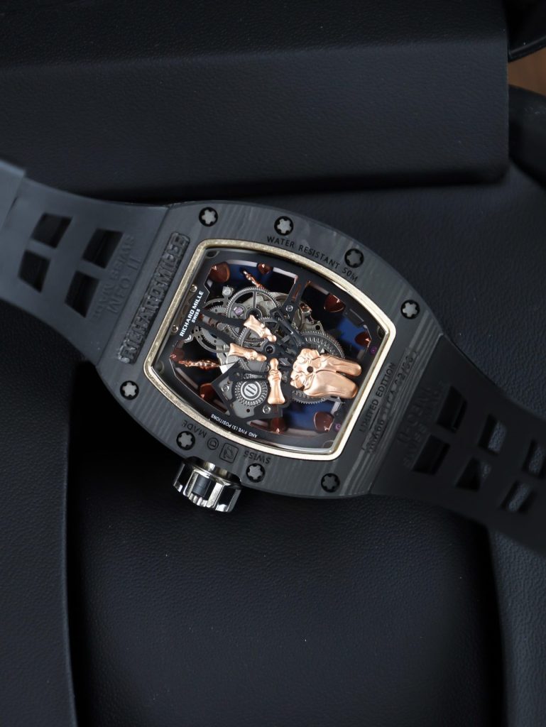 Đồng Hồ Richard Mille Fake Cao Cấp RM66 Máy Cơ Vỏ Carbon 43mm (9)