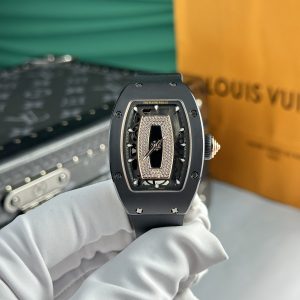 Đồng Hồ Richard Mille RM07 Gốm Trắng Màu Đen Dây Cao Su Replica