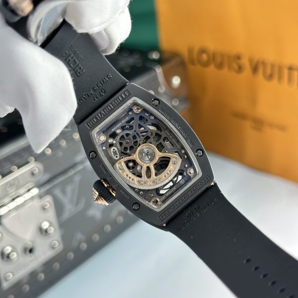 Đồng Hồ Richard Mille RM07 Gốm Trắng Màu Đen Dây Cao Su Replica