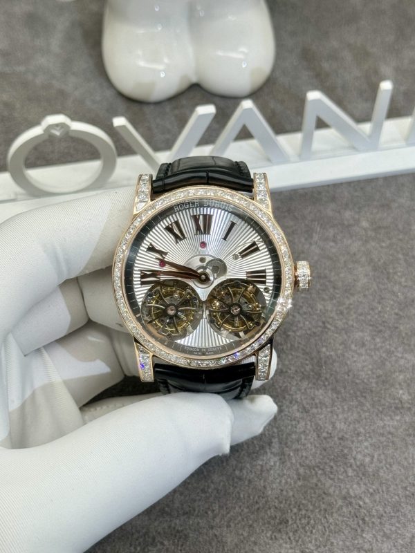 Đồng Hồ Roger Dubuis Chế Tác Vàng Khối Kim Cương 2 Máy Tourbillon (1)