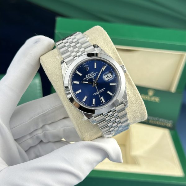 Đồng Hồ Rolex DateJust 126300 Mặt Số Xanh Blue Nhà Máy VS 41mm (4)