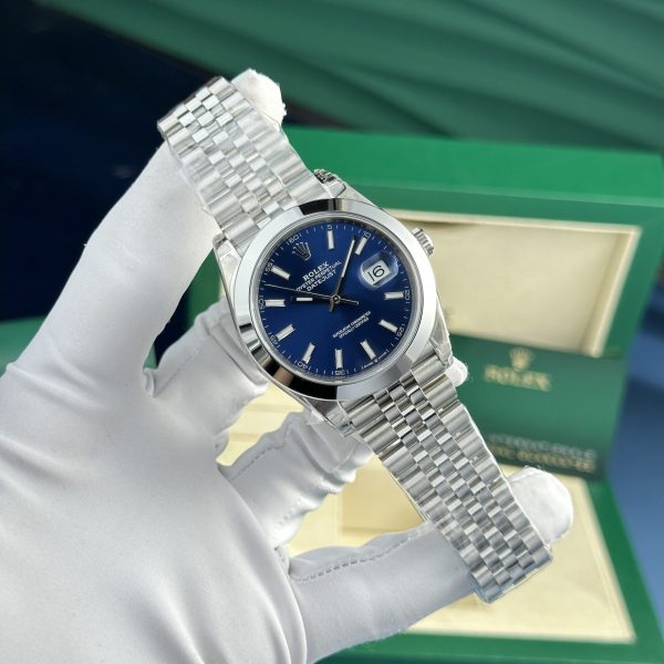 Đồng Hồ Rolex DateJust 126300 Mặt Số Xanh Blue Nhà Máy VS 41mm (4)