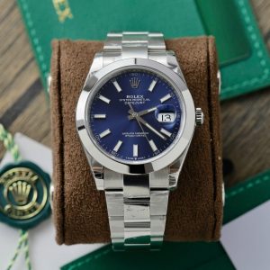 Đồng Hồ Rolex DateJust 126300 Mặt Số Xanh Niềng Trơn Nhà Máy VS 41mm (1)