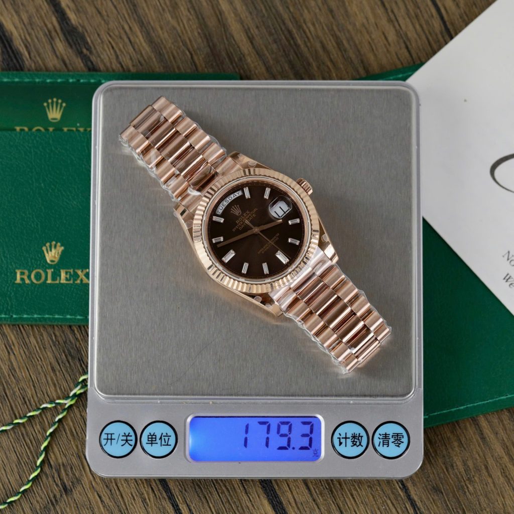 Đồng Hồ Rolex Day-Date 228235 Chocolate Tinh Chỉnh GM V3 179 Grams 40mm (1)