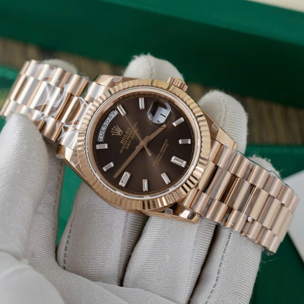 Đồng Hồ Rolex Day-Date 228235 Chocolate Tinh Chỉnh GM V3 179 Grams 40mm (1)