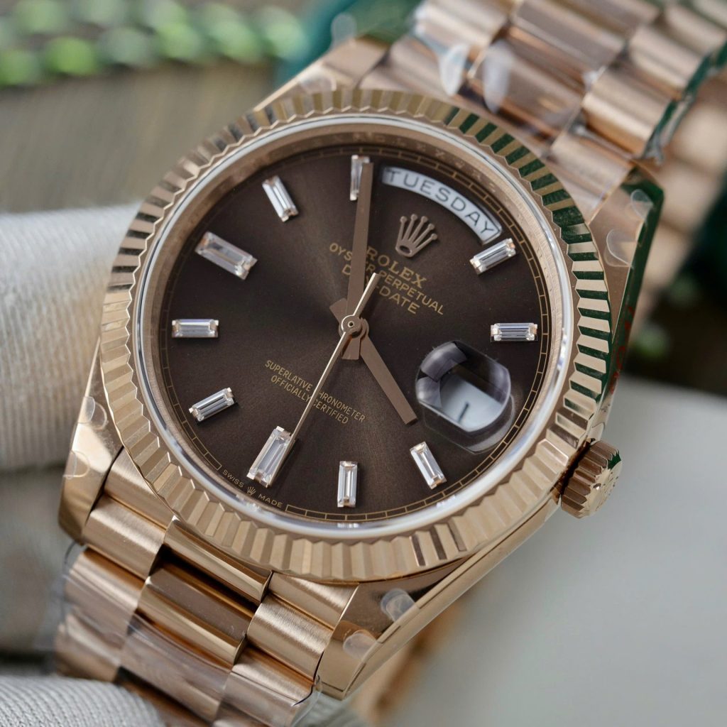 Đồng Hồ Rolex Day-Date 228235 Chocolate Tinh Chỉnh GM V3 179 Grams 40mm (4)