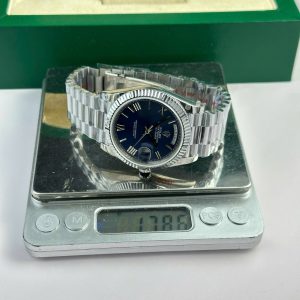 Đồng Hồ Rolex Day-Date 228236 Mặt Xanh Blue Cọc Số La Mã Nhà Máy GM 40mm (1)