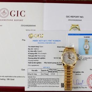 Đồng Hồ Rolex Day-Date Chế Tác Bọc Vàng Cọc Số Đá GM V3 36mm (12)