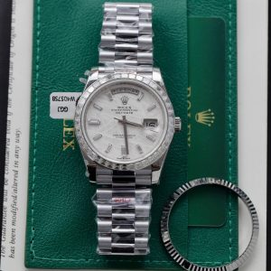 Đồng Hồ Rolex Day-Date Mặt Thiên Thạch Độ Moissanite GM Factory 40mm