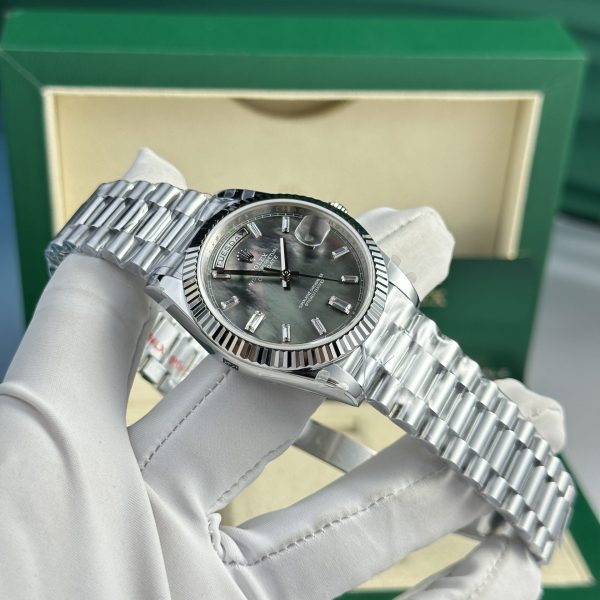 Đồng Hồ Rolex Day-Date Mặt Xà Cừ Tím Nhà Máy QF Bản Nặng 40mm (2)