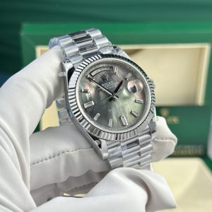 Đồng Hồ Rolex Day-Date Mặt Xà Cừ Tím Nhà Máy QF Bản Nặng 40mm (2)