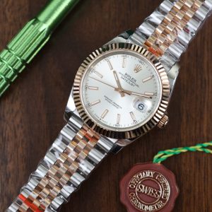 Đồng Hồ Rolex Nam DateJust Bọc Vàng Hồng Cọc Dạ Quang Nhà Máy GM (2)