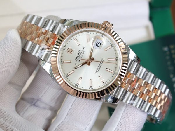 Đồng Hồ Rolex Nam DateJust Bọc Vàng Hồng Cọc Dạ Quang Nhà Máy GM (2)