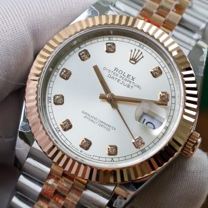 Đồng Hồ Rolex Nam DateJust Bọc Vàng Hồng Cọc Đính Đá Nhà Máy GM (3)