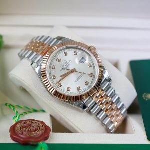 Đồng Hồ Rolex Nam DateJust Bọc Vàng Hồng Cọc Đính Đá Nhà Máy GM (3)