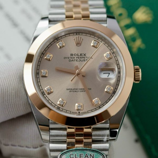 Đồng Hồ Rolex Nam Rep 11 DateJust 126301 Viền Trơn Clean 41mm (1)