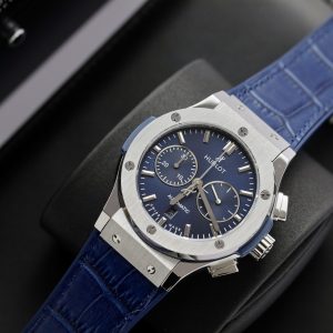 ĐồngHồ Hublot Fake 11 Classic Fusion Chronograph Màu Xanh 42mm (5)