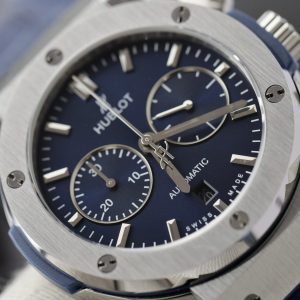 ĐồngHồ Hublot Fake 11 Classic Fusion Chronograph Màu Xanh 42mm (5)