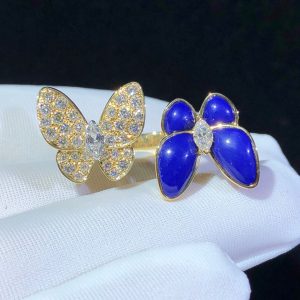 Nhẫn Van Cleef & Arpels Butterfly Đá Quý Kim Cương Vàng 18K Chế Tác (2)