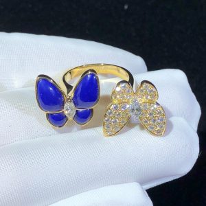 Nhẫn Van Cleef & Arpels Butterfly Đá Quý Kim Cương Vàng 18K Chế Tác (2)