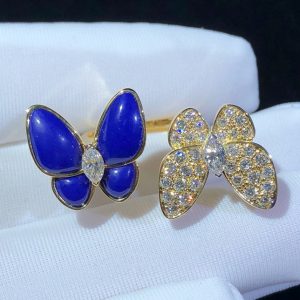 Nhẫn Van Cleef & Arpels Butterfly Đá Quý Kim Cương Vàng 18K Chế Tác (2)