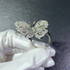 Nhẫn Van Cleef & Arpels Flying Butterfly Kim Cương Tự Nhiên Vàng Trắng 18K (2)