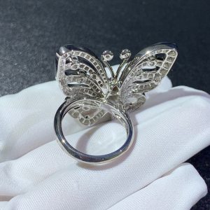 Nhẫn Van Cleef & Arpels Flying Butterfly Kim Cương Tự Nhiên Vàng Trắng 18K (2)