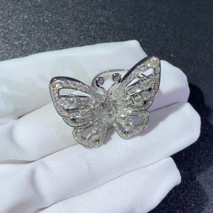 Nhẫn Van Cleef & Arpels Flying Butterfly Kim Cương Tự Nhiên Vàng Trắng 18K (2)