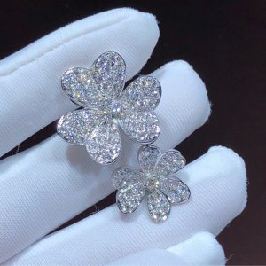 Nhẫn Van Cleef & Arpels Frivole Tuỳ Chỉnh Kim Cương Thiên Nhiên Vàng Trắng 18K (2)