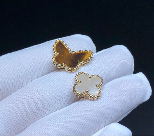 Nhẫn Van Cleef & Arpels Lucky Alhambra Tuỳ Chỉnh Xà Cừ Đá Quý Vàng 18K (2)