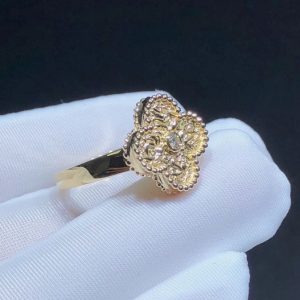 Nhẫn Van Cleef & Arpels Vintage Alhambra Kim Cương Tự Nhiên Vàng 18K Chế Tác (2)