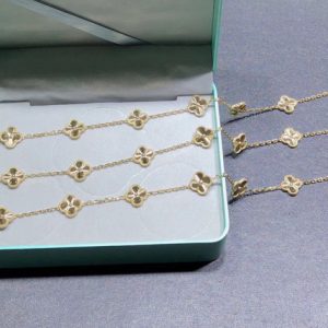 Vòng Cổ Nữ Chế Tác Van Cleef & Arpels Vintage Alhambra Vàng 18K (2)